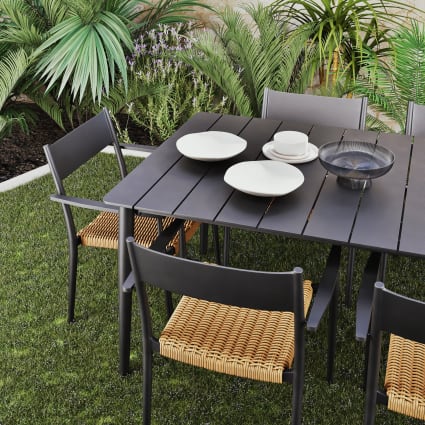 Tavolo Allungabile Set Tavolo E Sedie Da Giardino In Resina Tavoli