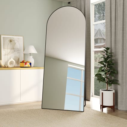 Mestikits Specchio ad arco dorato per bagno, 61 x 91,4 cm, specchio da parete ad arco, con cornice in metallo dorato, specchi ad arco per soggiorno, camera da letto, ingresso, caminetto