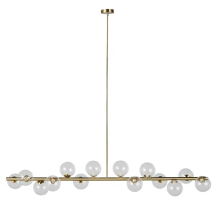 Suspension 14 globes en métal doré