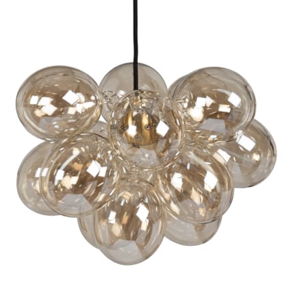 Suspension en verre Blanc et argenté 40 cm Bartali | Maisons du Monde