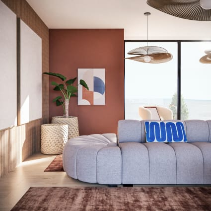 DETENE 8 Paniers Muraux De Style Boho Tressés En Rotin, Décorations Murales Pour Maison, Gite, Salon