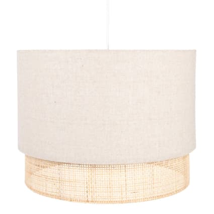 Suspension en rotin et coton beige | Maisons du Monde