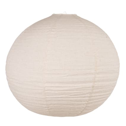 Suspension non électrifiée sphérique en lin beige crème