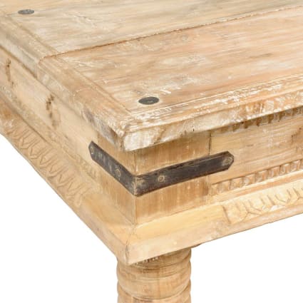 Petite table en bois style Indienne. - Label Emmaüs