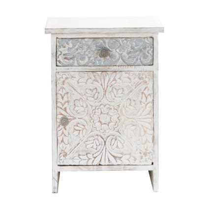 HOMCOM Lot de 2 Tables de Chevet murales - Lot de 2 Tables de Nuit - tiroir Coulissant, Niche, Plateau | France