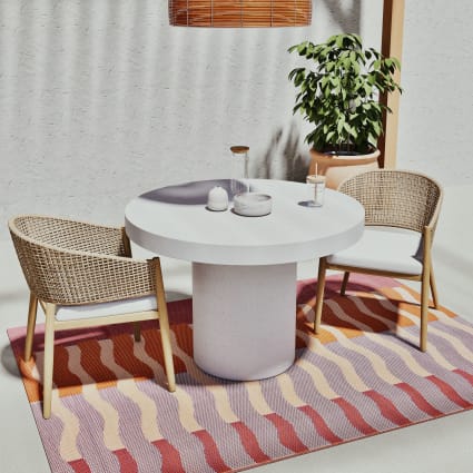 Tapis d'extérieur tissé motifs multicolores 160x230 Asis | Maisons du Monde
