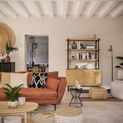 Tavolino da divano nero in metallo Grafik Maisons du Monde