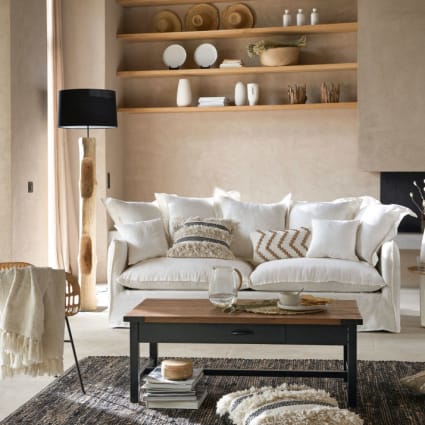 Mango Maison Du Monde Sedia Metallo Tavolino Da Salotto Con