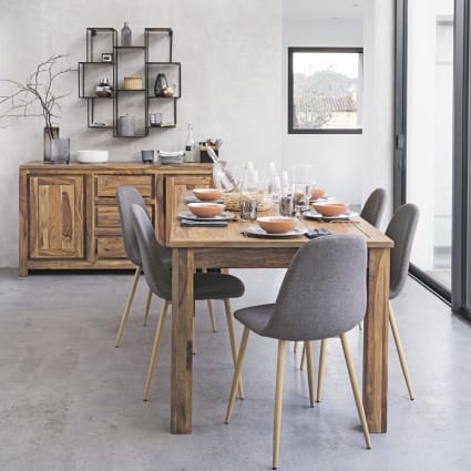 Tavolo allungabile per sala da pranzo in legno di sheesham a 10 - Main Image