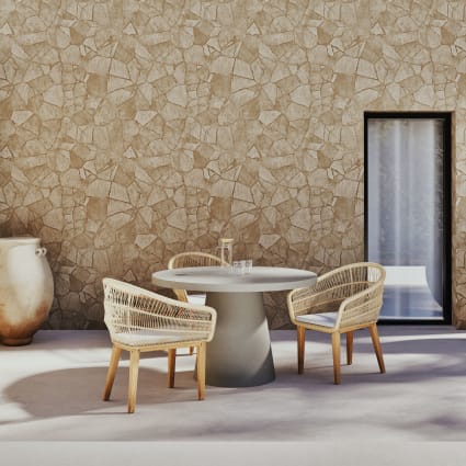 Tavolo da giardino rotondo in cemento 5/6 persone, 120 cm Dolmen