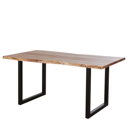 Tavolo Alto Da Bar Quadrato Supfine: Design Industriale, Piano In Pino, Gambe In Metallo Nero - 6