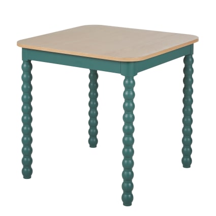 Tavolo Da Pranzo Quadrato Piccolo Per 2 Persone: 60x50x75 Cm, Base A Piedistallo, Marrone Rustico, Con Tovaglia Inclusa