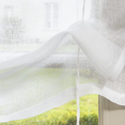 Suzy White Plain Lead Weighted Voile Net Curtain - Sold In Set Sizes - Free Post - Foto 10