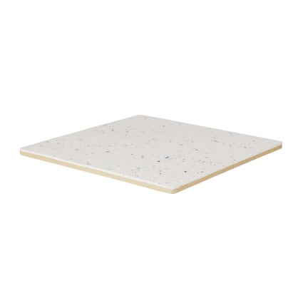 Tischplatte für gewerbliche Nutzung quadratisch aus recyceltem Kunststoff Le Pavé® Terrazzo-Effekt, 2 Personen, L70cm Element