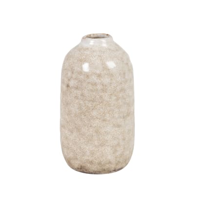 Vase aus Steinzeug, beige H12cm Floyen