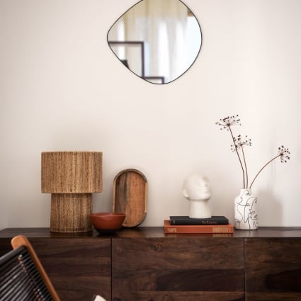 Vassoio Da Portata In Legno Di Mango Novaliv | 60x33x2.5 Cm | Con Manici In Metallo | Per Alimenti, Bevande O Decorazione