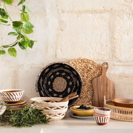 Whalehub Vassoio Rotondo In Rattan Con Manici (Set Da 2) - Organizer Naturale - copertina