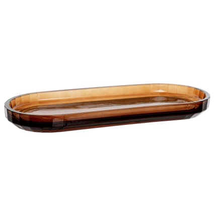 ELLDOO Vassoio Decorativo In Marmo Travertino Naturale Beige - Per Profumi, Gioielli, Candele, Piatto Portaoggetti Per Bagno, Comò, Cucina E Bar