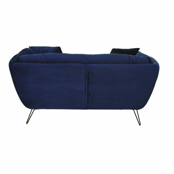2/3-Sitzer-Sofa mit nachtblauem Samtbezug-Dot cropped-3