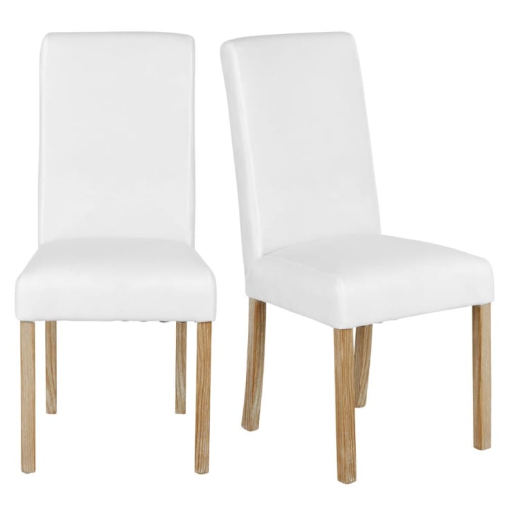 2 chaises à housser en pin blanchi-Margaux