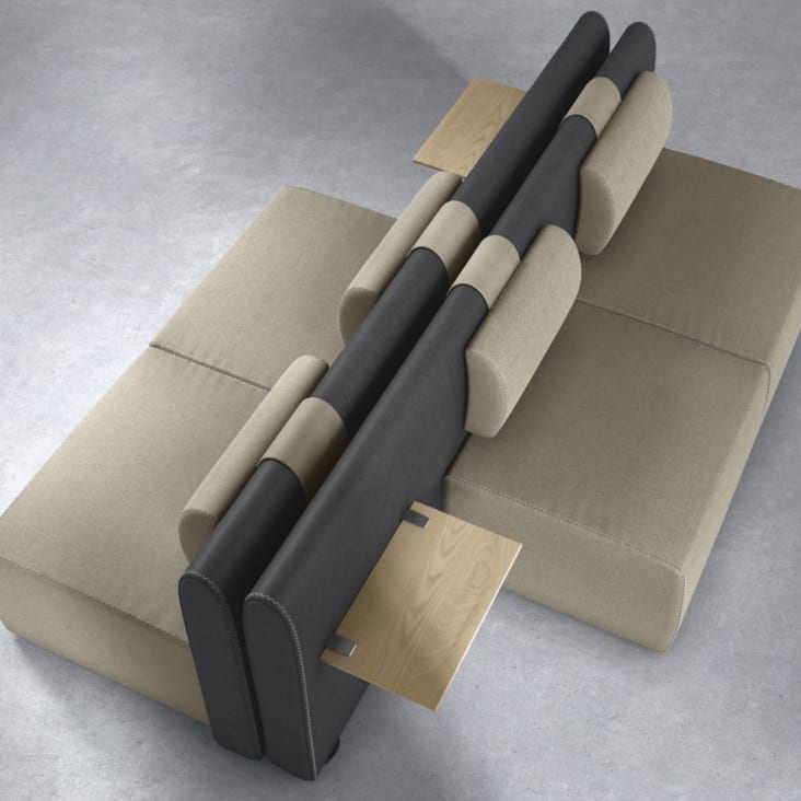 2-Sitzer-Sofa für die gewerbliche Nutzung, grau und beige-Meet Business ambiance-6
