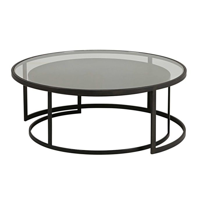 2 tavoli estraibili in vetro temperato e metallo nero-Eclipse cropped-2