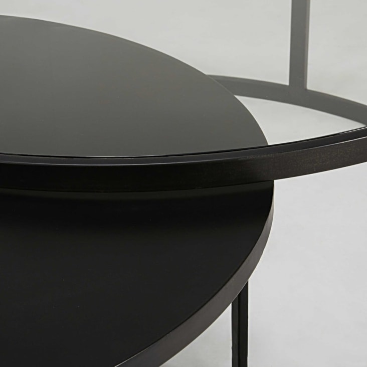 2 tavoli estraibili in vetro temperato e metallo nero-Eclipse cropped-4