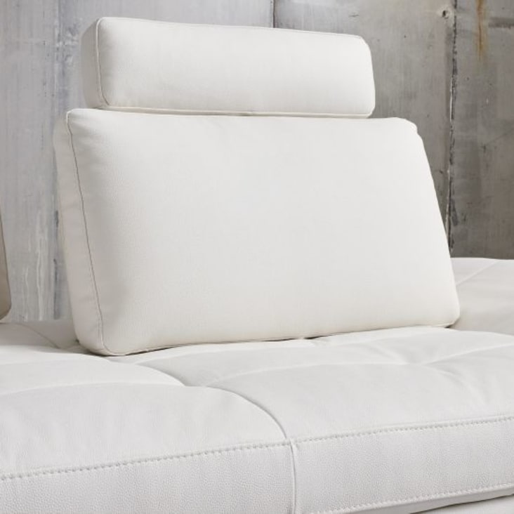 3/4-Sitzer Sofa mit Textil mit Beschichtung, weiß-Geller ambiance-9