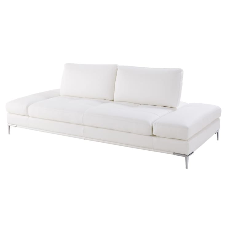 3/4-Sitzer Sofa mit Textil mit Beschichtung, weiß-Geller cropped-2