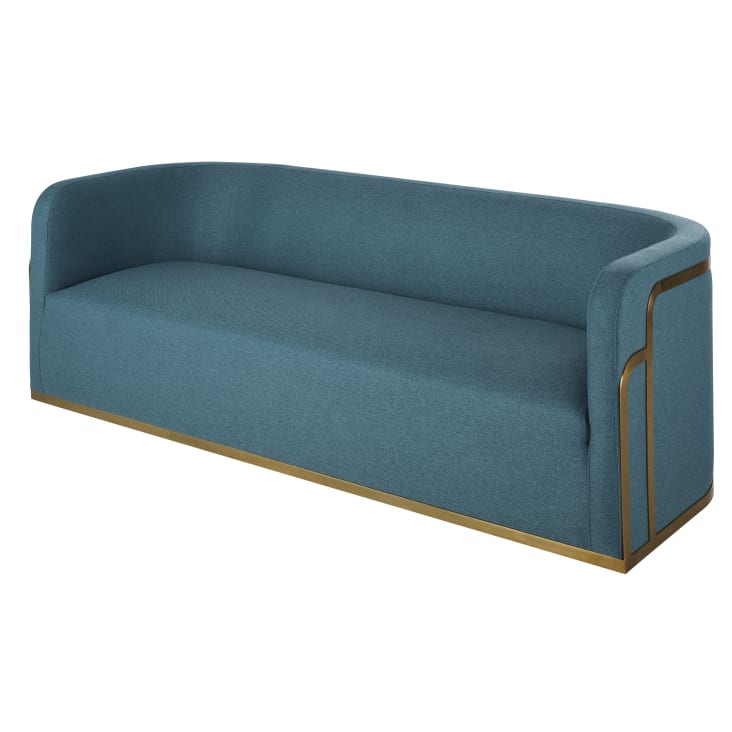 3-Sitzer-Sitzbank für gewerbliche Nutzung, blaugrün und goldfarben cropped-2