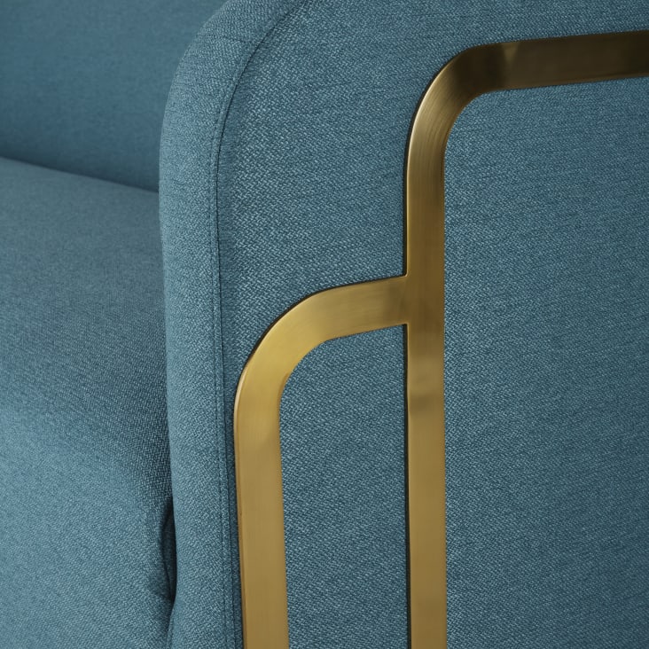 3-Sitzer-Sitzbank für gewerbliche Nutzung, blaugrün und goldfarben cropped-4