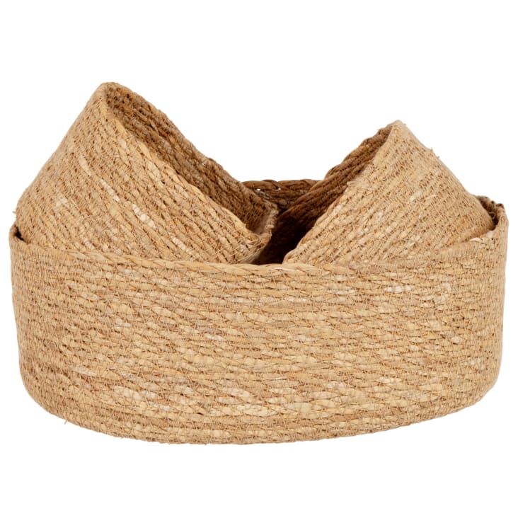 HAPINARY Aufbewahrungskörbe Aus Rattan - 3-teiliges Set, Handgewebt & Stylisch