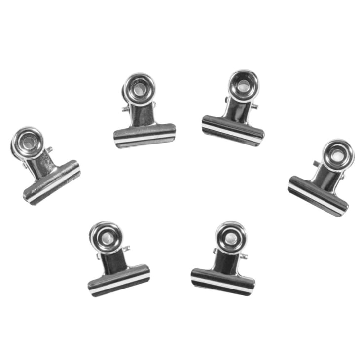 6 pinces clip magnétiques en métal SILVER-Silver