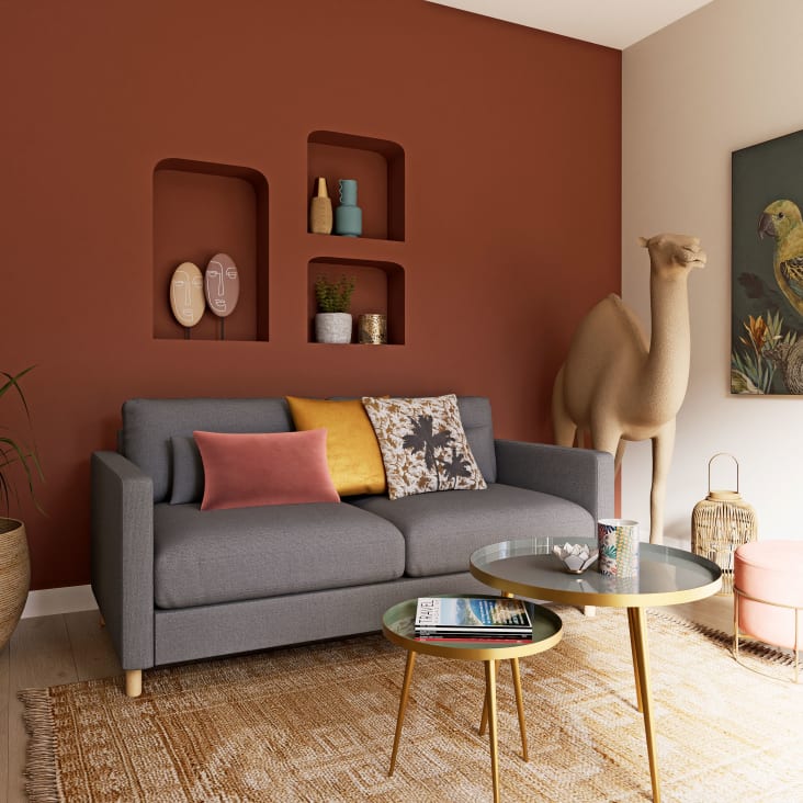 Alfombras grandes para sala de estar, alfombra de actividad marrón de pelo  bajo, rectangular, contemporánea, sala de estar, dormitorio, decoración