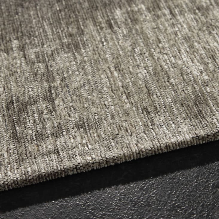 Alfombra vintage tejida en jacquard gris, 155x230-Feel detail-2