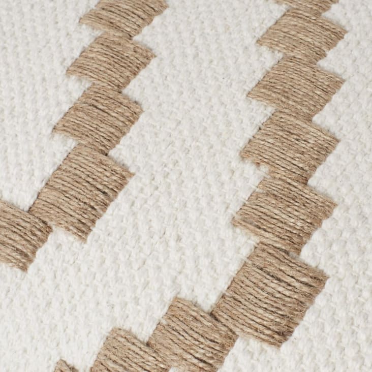 Almofada em algodão cru com motivos gráficos em juta 30x50-NOONA cropped-3