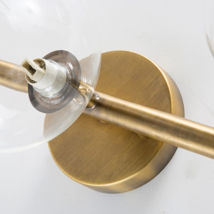 Applique globe en verre et métal bronze-Atome cropped-2