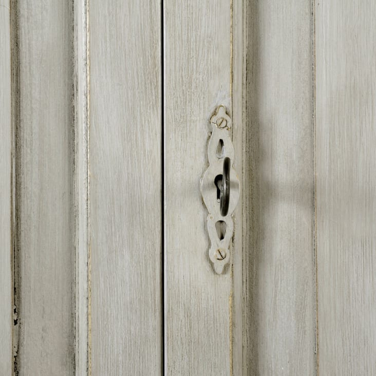 Armário de madeira de mangueira cinzento-pérola-Saint Rémy detail-2
