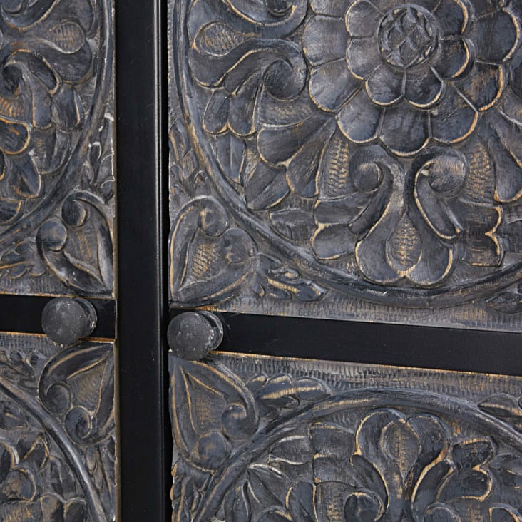 Armário de metal e madeira de mangueira-Topaze detail-5