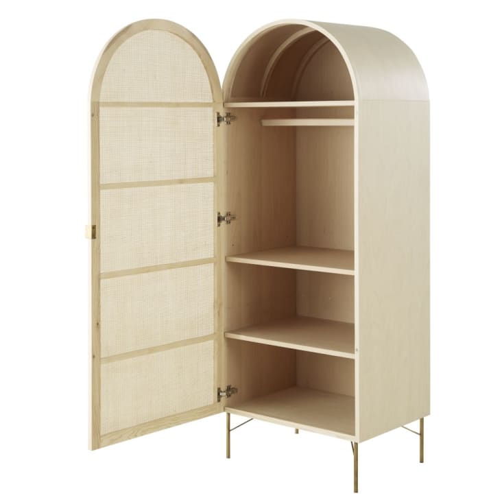 Armoire 1 porte cannage en rotin-Solstice cropped-2
