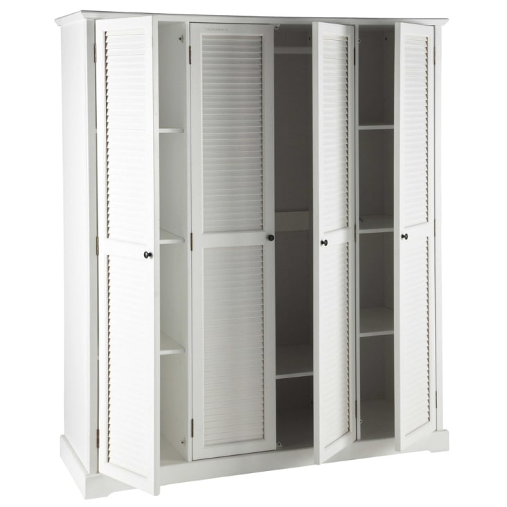 Armoire blanc 4 portes-Barbade cropped-2