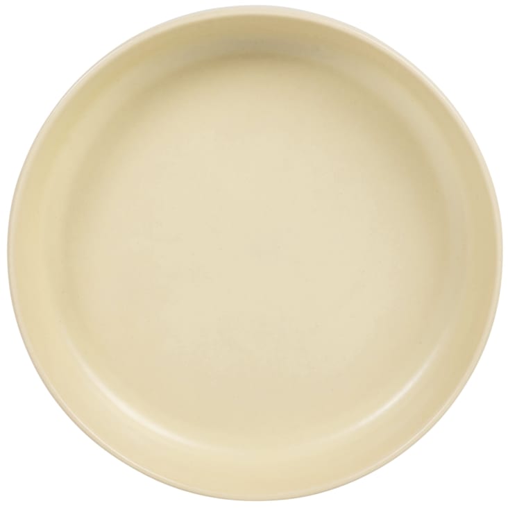 Assiette creuse en céramique jaune