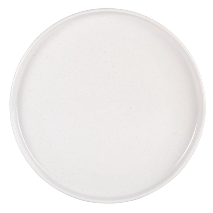 Assiette Plate Pacifica Blanc en grès de qualité haut de gamme
