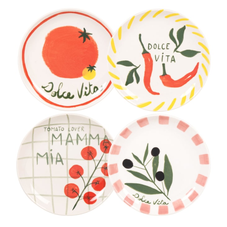 Lot De 7 Assiettes à Tapas Publicitaires Heineken – Céramique Blanche Rectangulaire