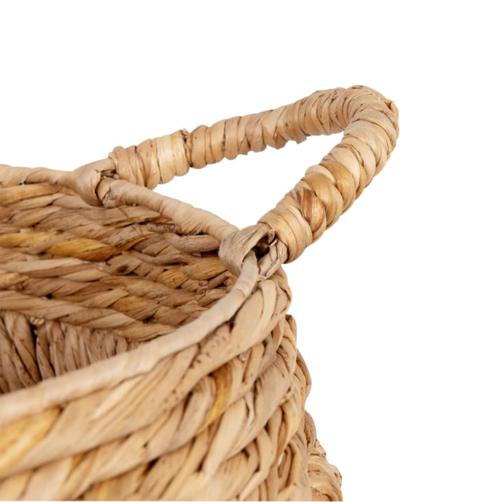 TOLIDA Aufbewahrungskorb Knochenform 43x34x18cm - Naturkorb Aus Wasserhyazinthe Für Spielzeug & Deko