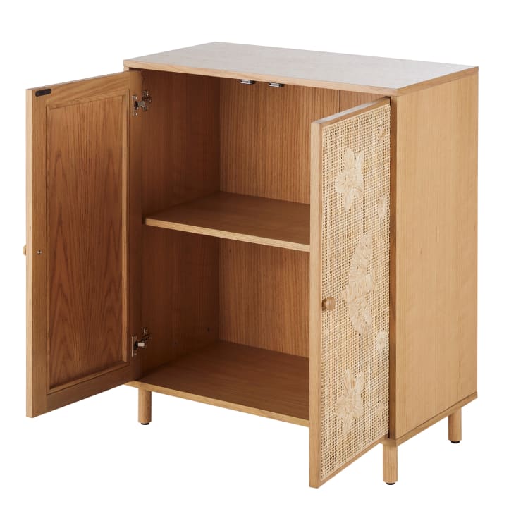 Bush Business Furniture Studio C Niedriger Aufbewahrungsschrank Mit Türen & Regalen – Platingrau, 60x16x21 Cm