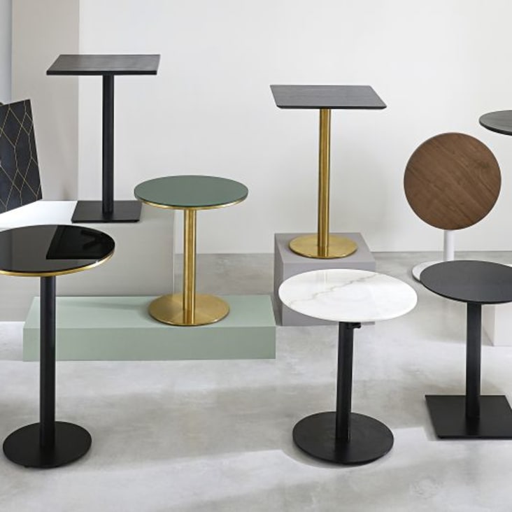 Base per tavolo professionale in metallo color ottone, 73 cm