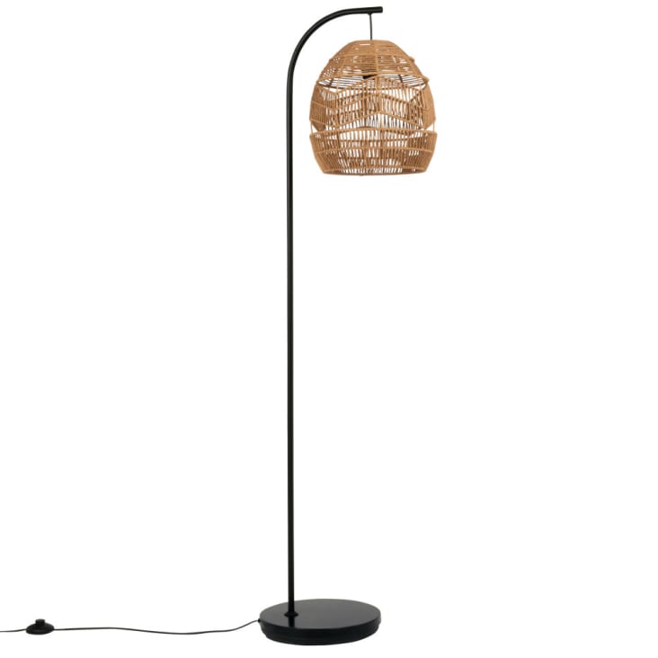 Beige en zwarte staande lamp H151-Delgo