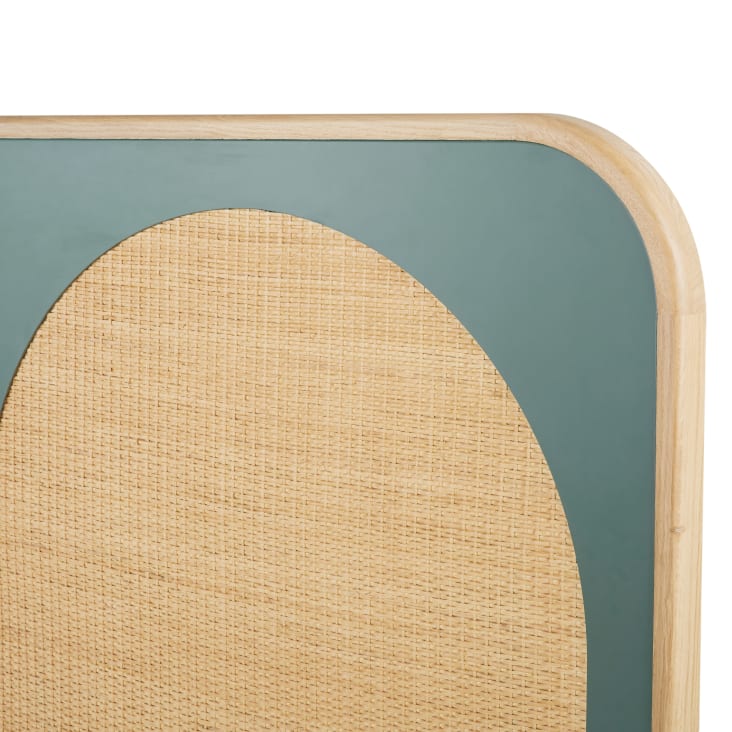 Bettkopfteil 160cm, Rattangeflecht, dunkelgrün DABALI | Maisons du Monde