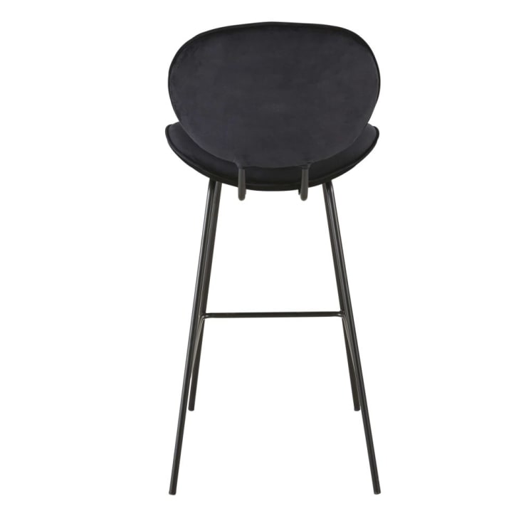Black Velvet and Metal Bar Chair H73-Luna cropped-3